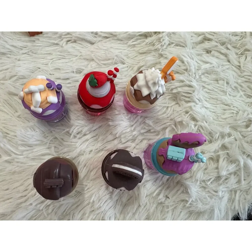 Trendy lip gloss set with ice cream and cake designs set of 6